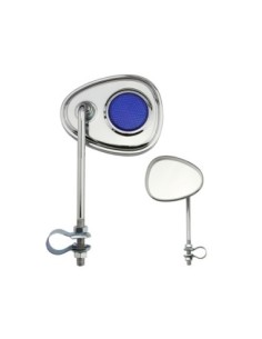 V Mirror Chrome Blue Reflectors.